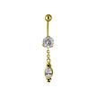 Surgical Steel Belly Ring - Zirconia Hanger