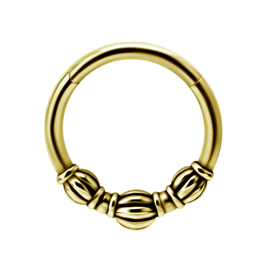 Surgical Steel Click Ring - Tribal