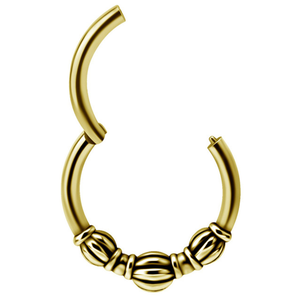 Surgical Steel Click Ring - Tribal