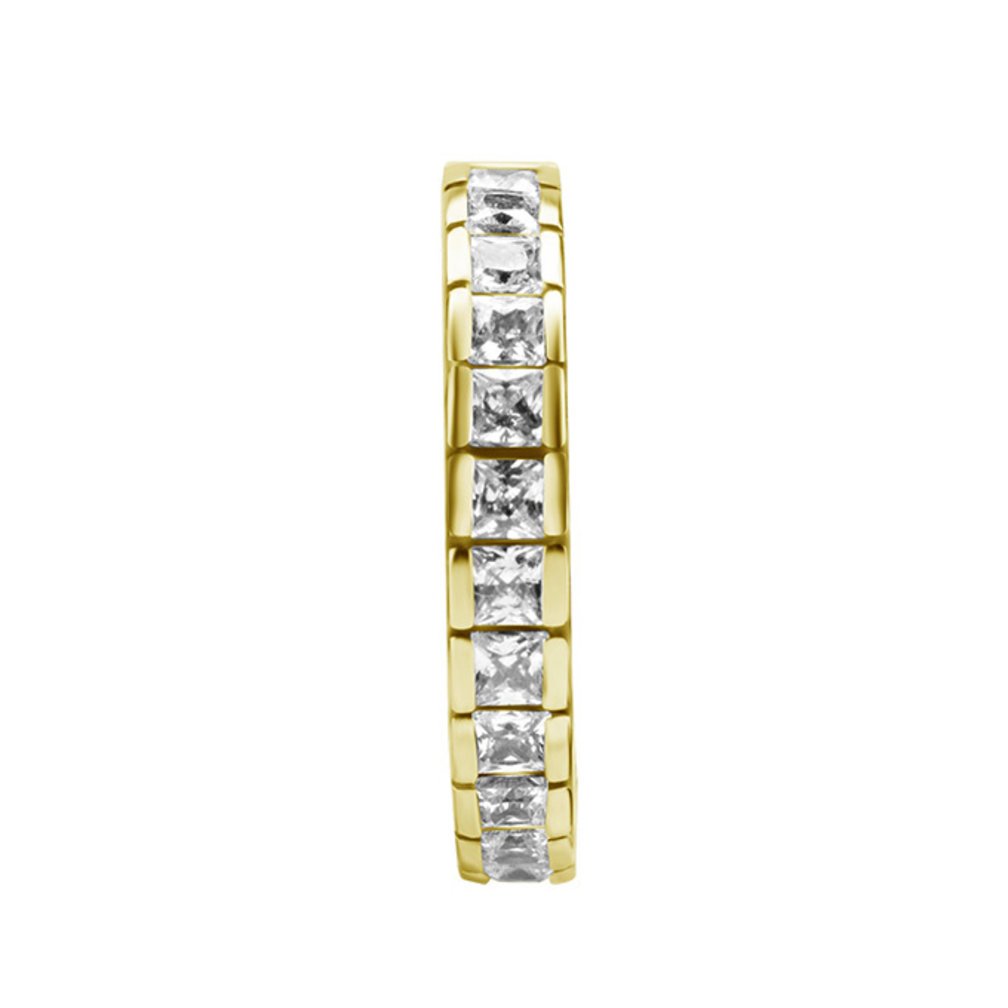 Vergulde Hinged Ring - Zirkonia