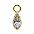 18 Karat Gold Charm - Heart Premium Zirconia