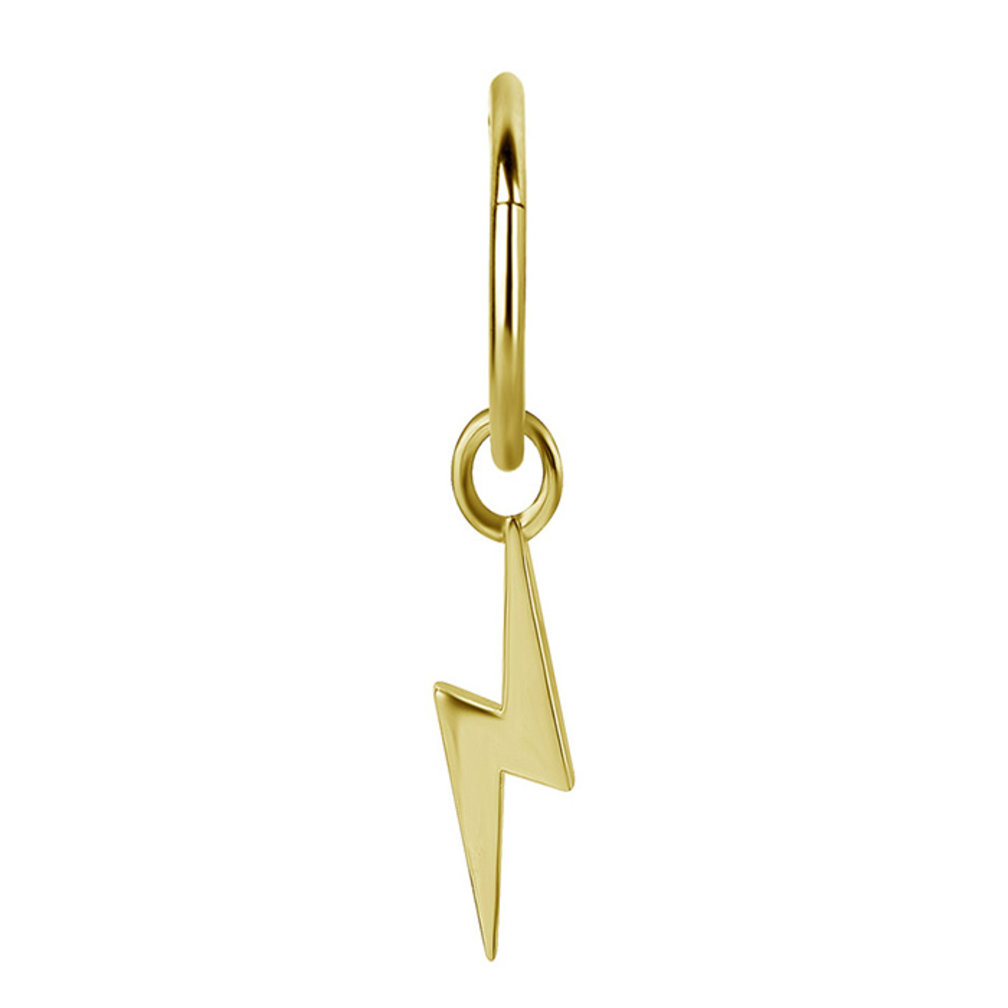 18 Karat Gold Charm - Lightning Bolt