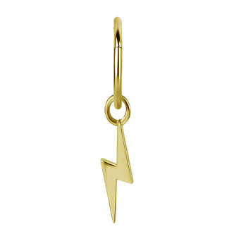 Piercings Works 18 Karat Gold Charm - Lightning Bolt