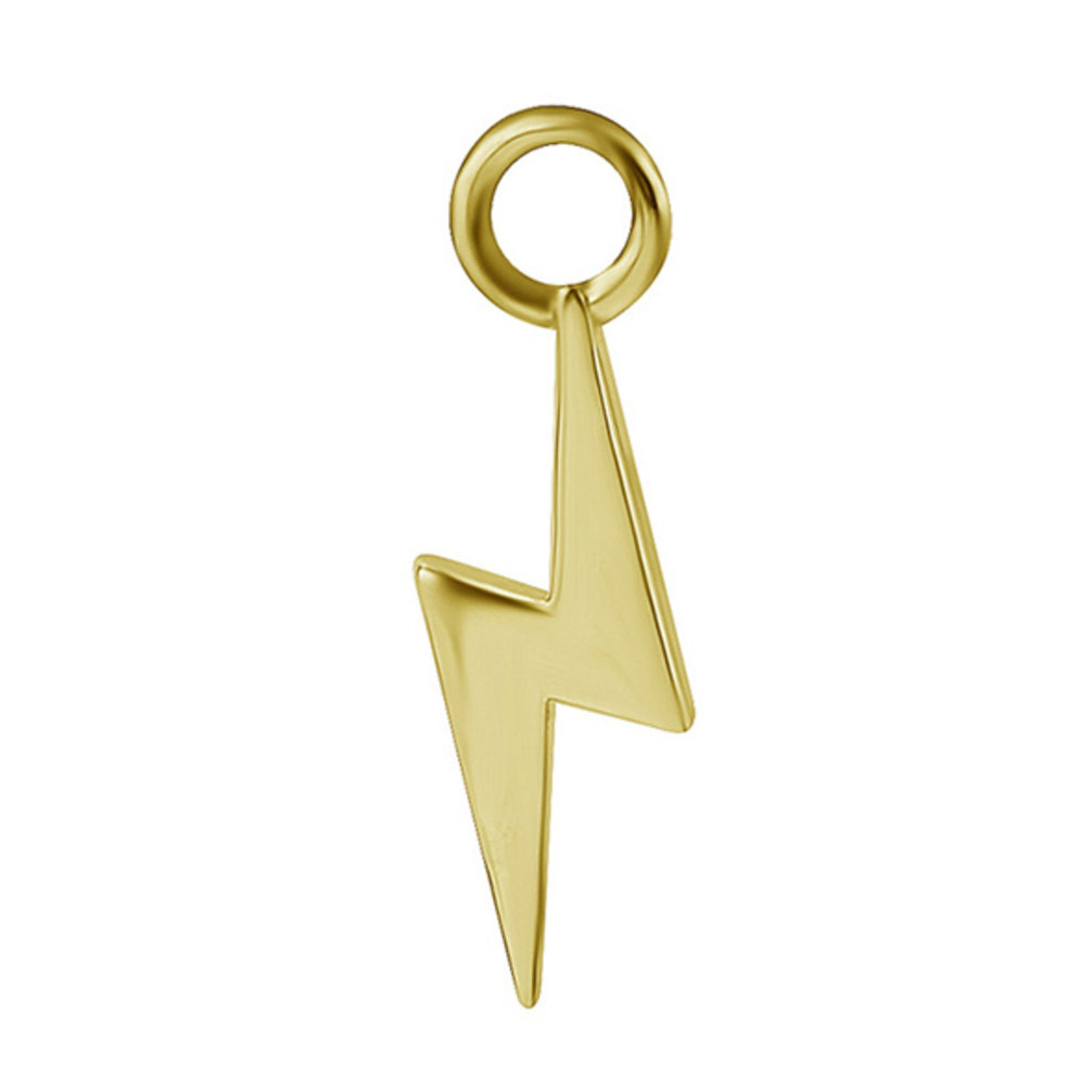 18 Karat Gold Charm - Lightning Bolt
