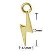 18 Karat Gold Charm - Lightning Bolt