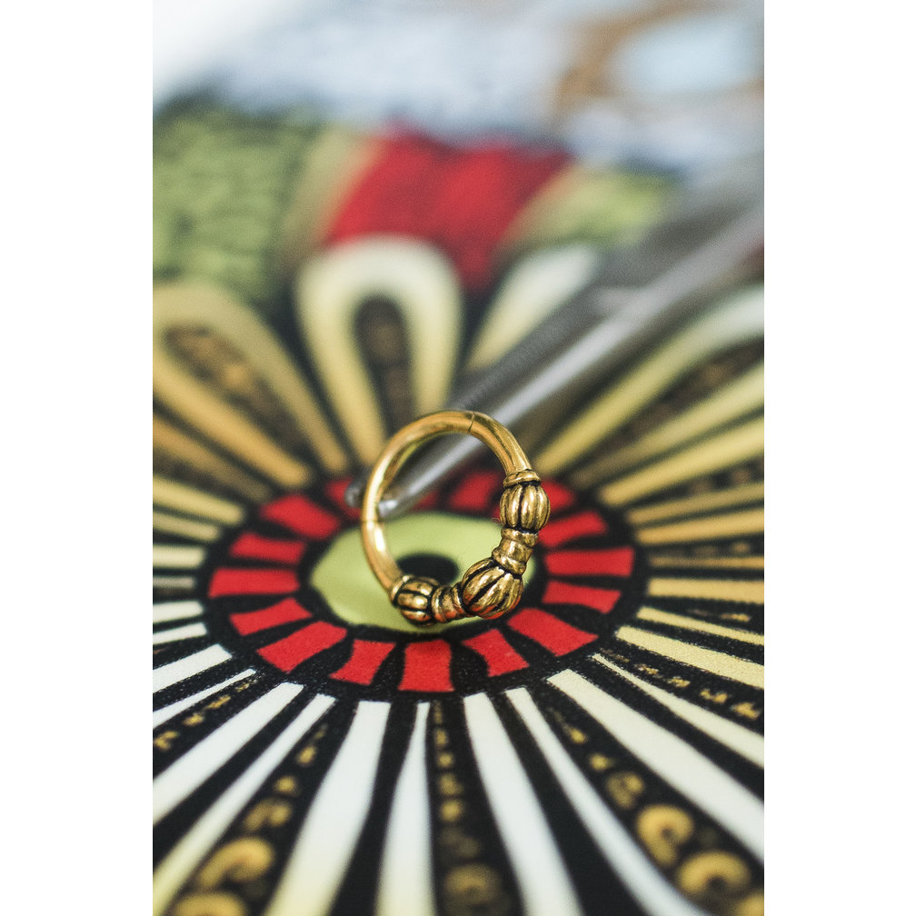 Surgical Steel Click Ring - Tribal