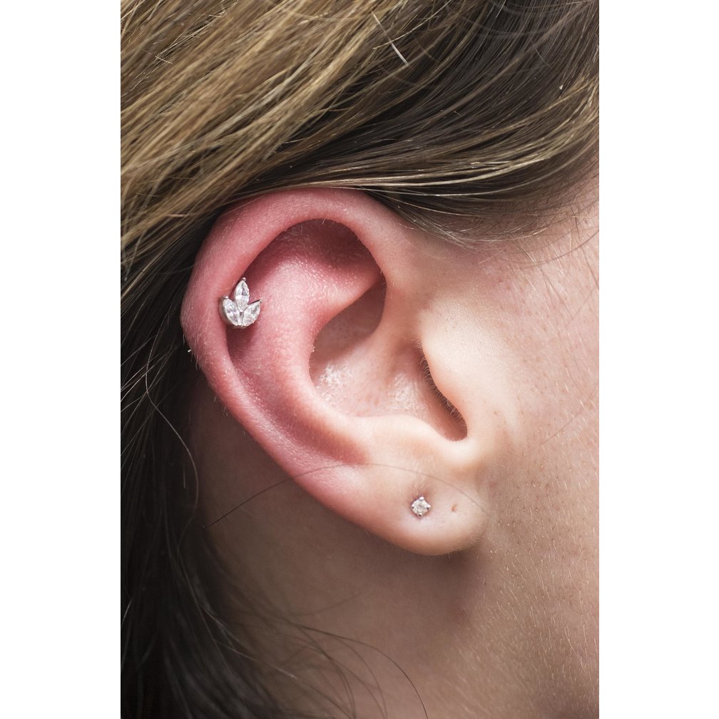 Chirurgisch Staal Barbell - Marquise Cluster