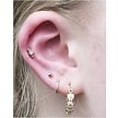 18 Karat Gold Tragus Piercing - Premium Zirconia