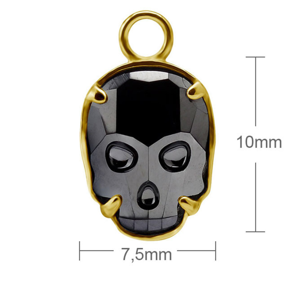 Segment Ring Charm - Skull