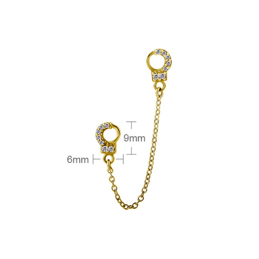 Segment Ring Charm - Handcuffs and Chain