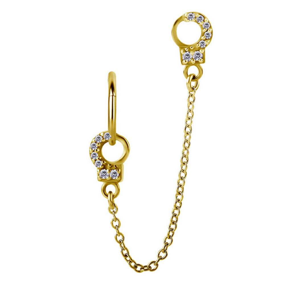 Segment Ring Charm - Handcuffs and Chain