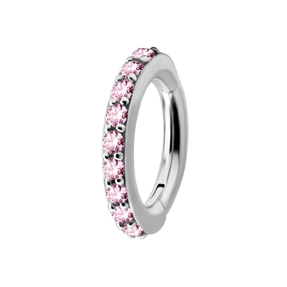 Oval Belly Ring - Zirconia