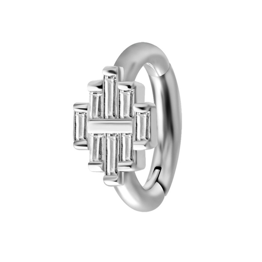 Ovaal Navelpiercing - Zirkonia