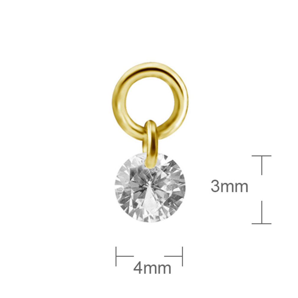 Segment Ring Charm -  Zirconia