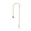 18 Karat Gold Ear Threader - Zirconia