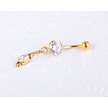 Surgical Steel Belly Ring - Zirconia Hanger