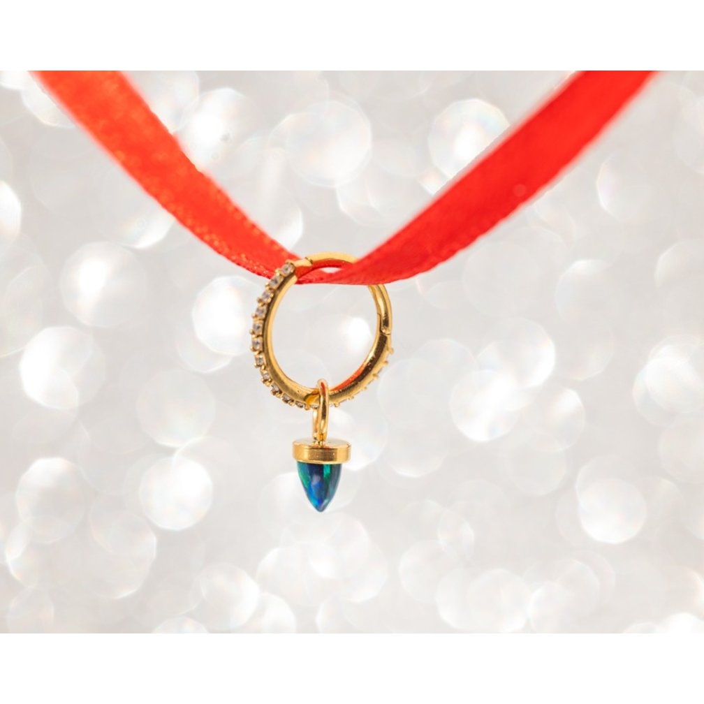 Segment Ring Charm - Opal Spike