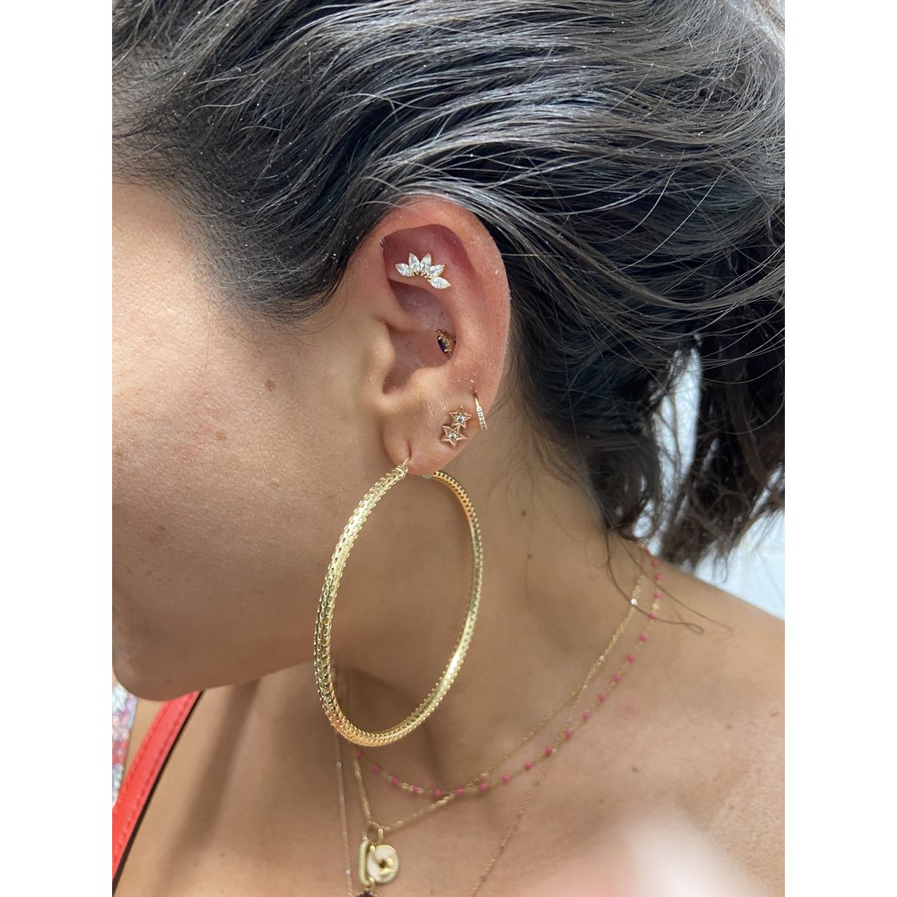 Surgical Steel Barbell - Zirconia