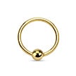 14 Karat Solid Gold Ball Closure Ring