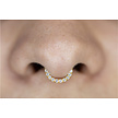 18 Karaat Goud Septum/Daith Ring  -  Premium Zirkonia