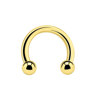 Piercings Works 14 Karaat Massief Gouden Circular Barbell