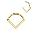 14 Karaat Massief Gouden Neus Ring - Triangle