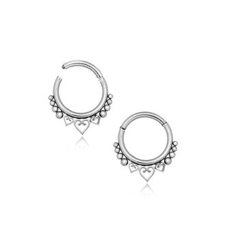 Piercings Works Septum/Daith Click Ring  - Hartjes