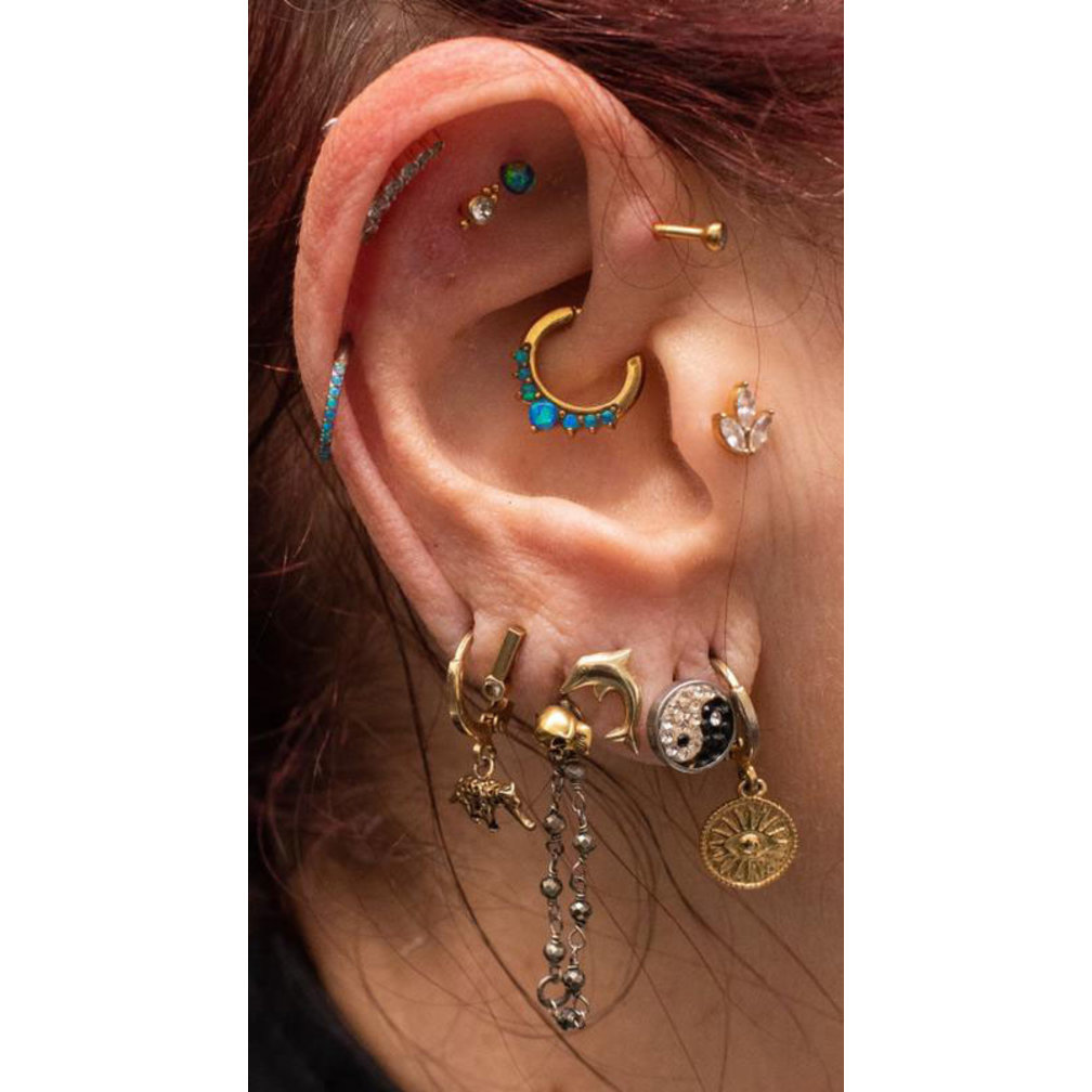 Gold Tragus Piercing