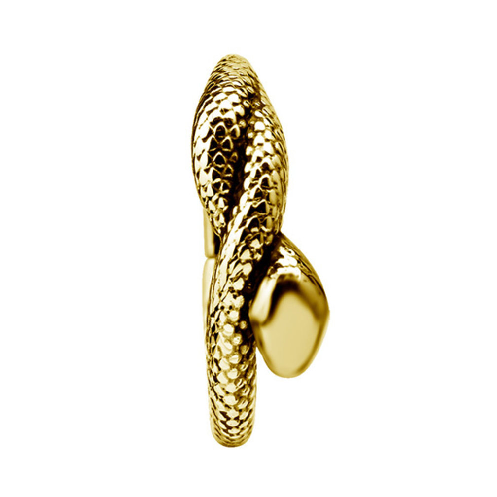 Gold Plated Conch Ring - Snake