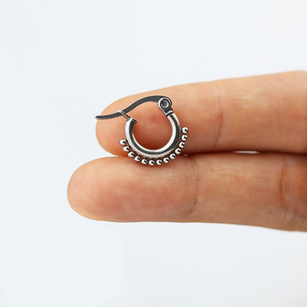 Steel Cluster Earrings