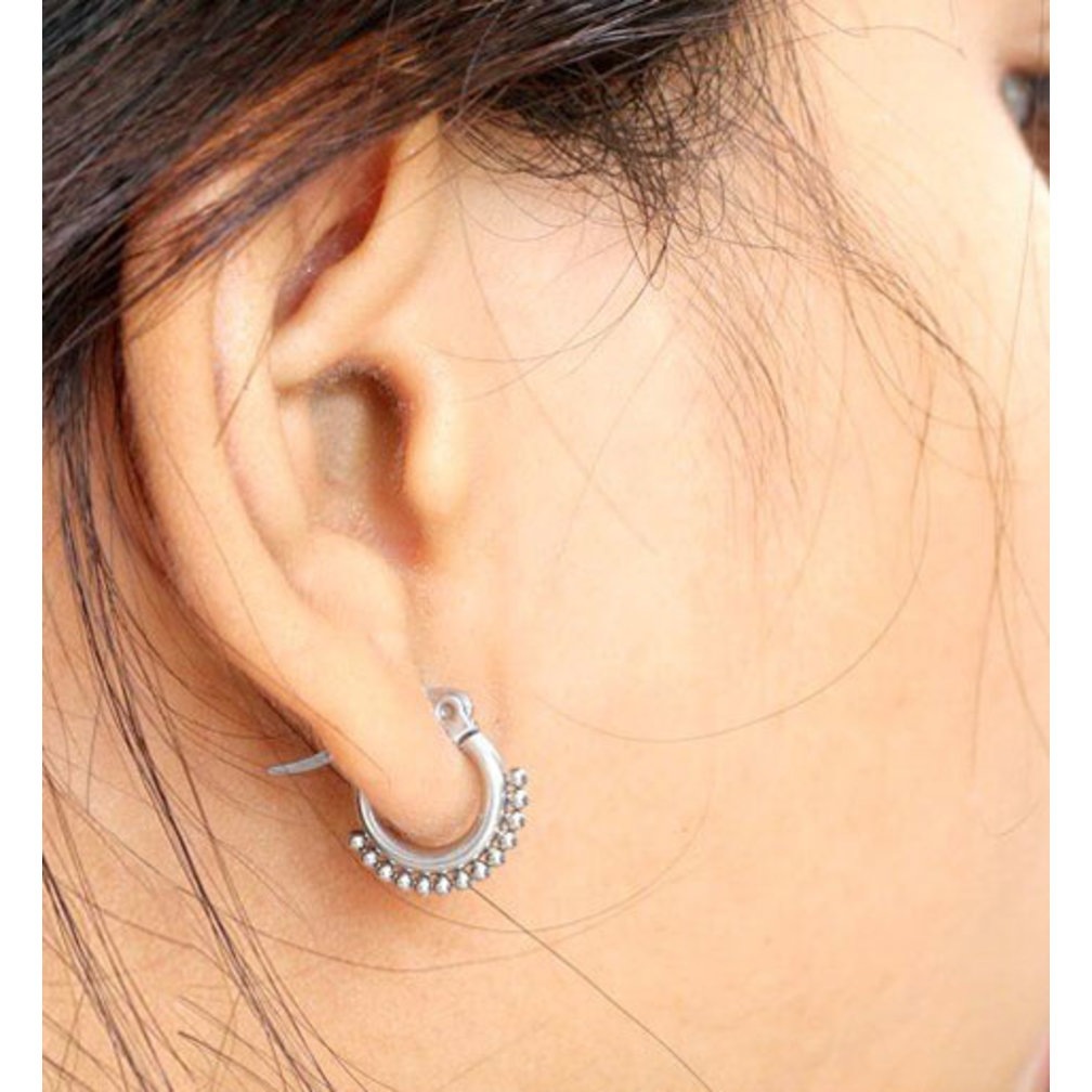 Steel Cluster Earrings