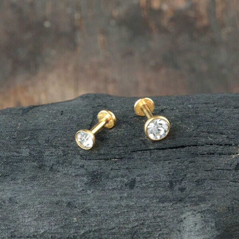 Surgical Steel Barbell - Zirconia