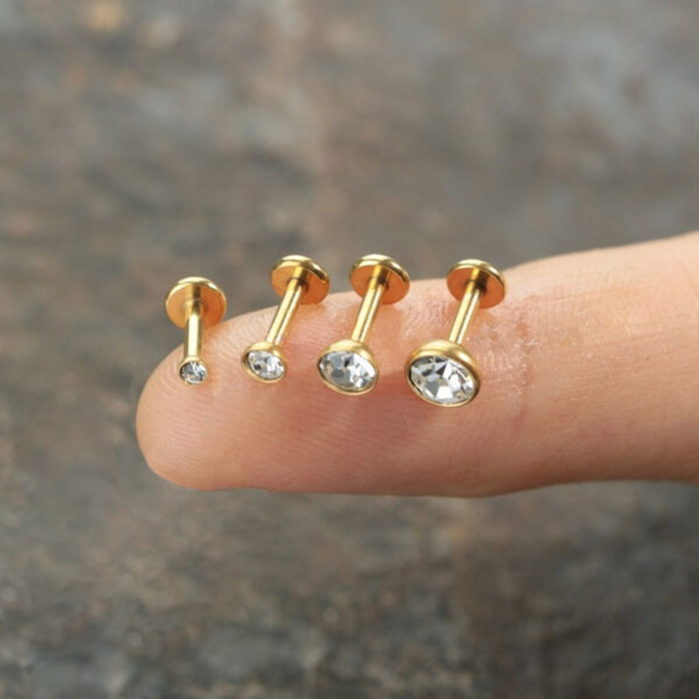 Surgical Steel Barbell - Zirconia