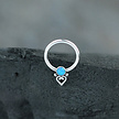 Ball Closure Ring - Blue Opal