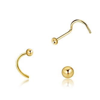 Piercings Works Vergulde Chirurgisch Stalen Nosestud