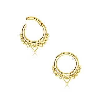 Piercings Works Septum/Daith Click Ring  - Hearts