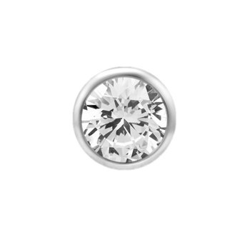 Piercings Works Titanium Dermal Disc - Crystal (3mm)