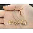 Gold Plated Hinged Segment Ring - Hearts and Pearls