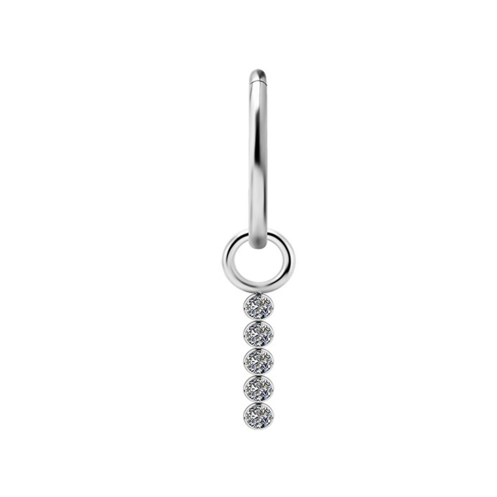 Segment Ring Charm - Premium Zirconia
