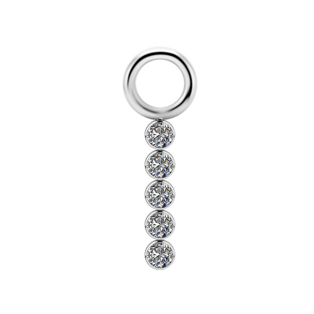 Segment Ring Charm - Premium Zirconia