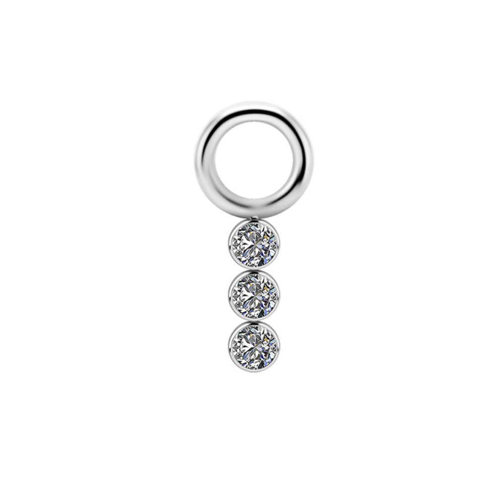 Segment Ring Charm - Premium Zirconia