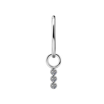 Piercings Works Segment Ring Charm - Premium Zirconia