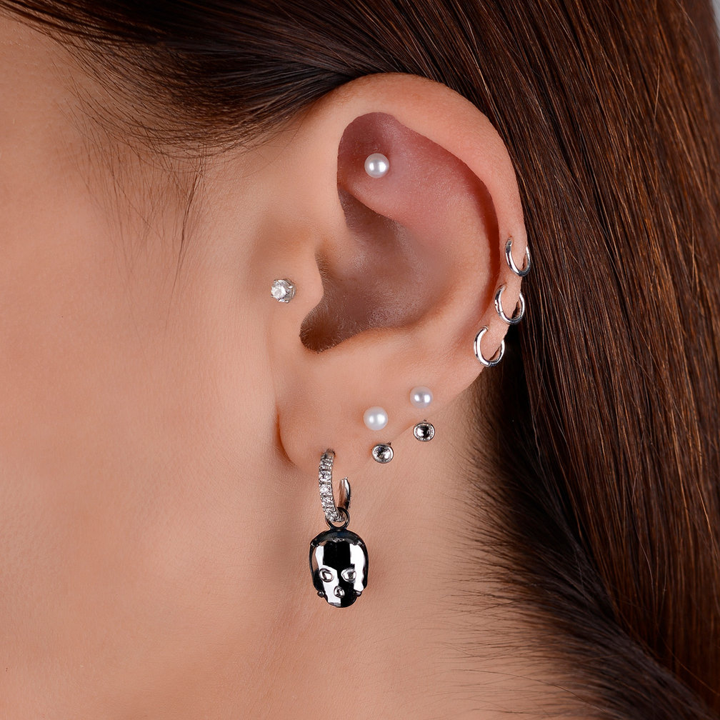 Segment Ring Charm - Skull