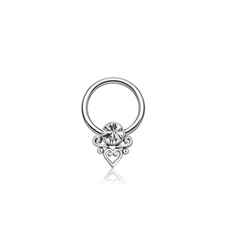 Piercings Works Ball Closure Ring - Heart
