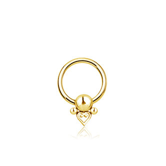 Piercings Works Ball Closure Ring - Heart
