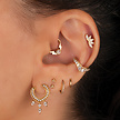 18K Gold  Ear Piercing   -  Premium Zirconia