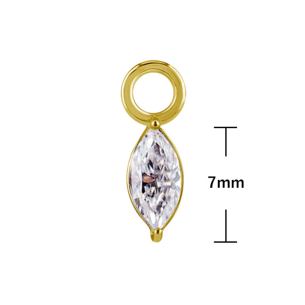 Segment Ring Hanger - Marquise Zirkonia