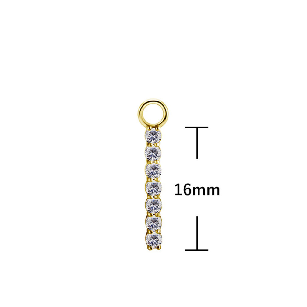 Segment Ring Charm - Premium  Zirconia (7 stones)
