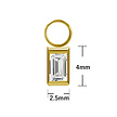 Segment Ring Charm - Baguette Premium Zirkonia