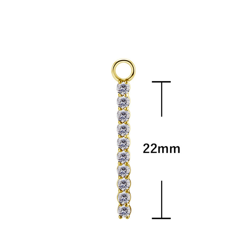 Segment Ring Hanger - Premium Zirkonia   (10 steentjes)